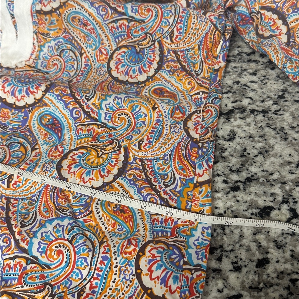 Peter Millar Multicolor Paisley Tunic with Cream Trim - Picture 6 of 7